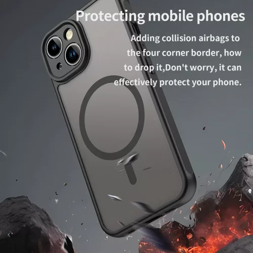 iPhone 13 tok - Techsuit - HaloFrost II MagSafe - Fekete-5949419297531 5 kép