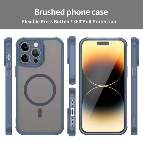 iPhone 14 Pro Techsuit HaloFrost II MagSafe - Navy Blue. tok-5949419297319 3 kép