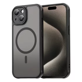  iPhone 15 Fekete Techsuit HaloFrost II MagSafe tok
