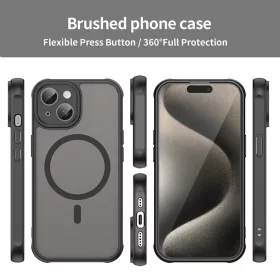 Techsuit - HaloFrost II MagSafe - iPhone 15 - Fekete tok-5949419297258 2 kép
