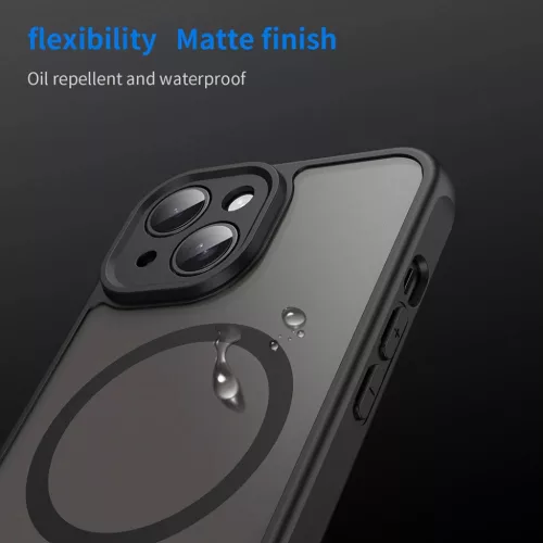 Techsuit - HaloFrost II MagSafe - iPhone 15 - Fekete tok-5949419297258 6 kép