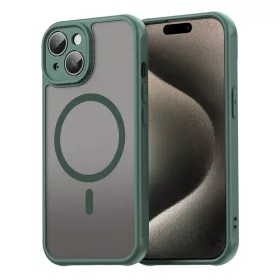  iPhone 15 Zöld Techsuit HaloFrost II MagSafe tok