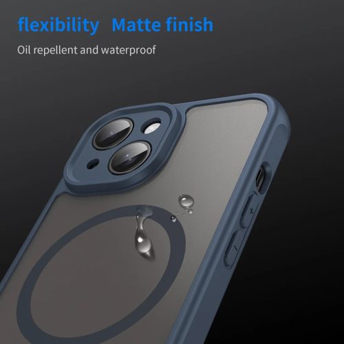 Techsuit - HaloFrost II MagSafe - iPhone 15 - Tengerészkék tok-5949419297234 6 kép