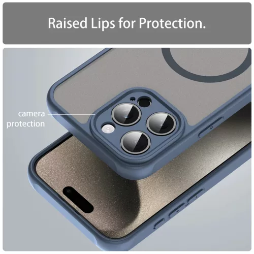 Apple iPhone 15 Pro Tengerészkék Techsuit HaloFrost II MagSafe tok-5949419297197 5 kép