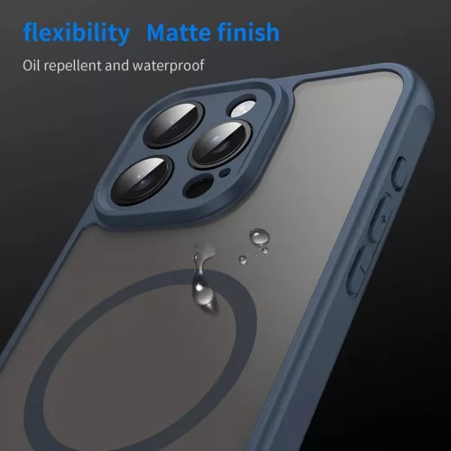  Apple iPhone 15 Pro Tengerészkék Techsuit HaloFrost II MagSafe tok-5949419297197 6 kép