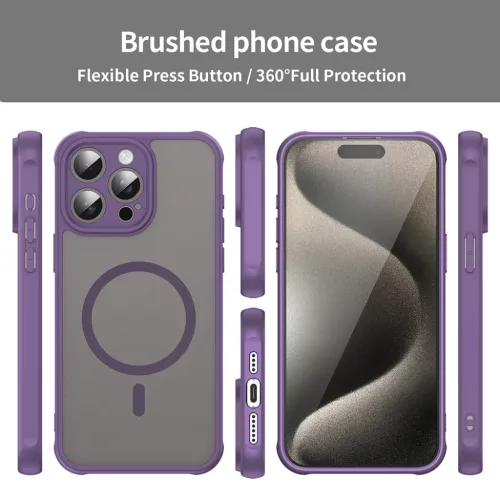 Techsuit - HaloFrost II MagSafe - iPhone 15 Pro Max - Lila tok-5949419297104 3 kép