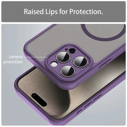 Techsuit - HaloFrost II MagSafe - iPhone 15 Pro Max - Lila tok-5949419297104 4 kép