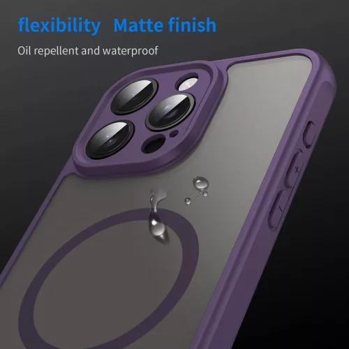 Techsuit - HaloFrost II MagSafe - iPhone 15 Pro Max - Lila tok-5949419297104 6 kép