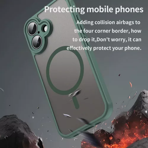 Techsuit - HaloFrost II MagSafe - iPhone 16 Plus - Zöld tok-5949419297005 5 kép