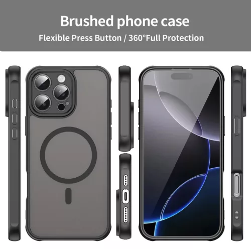 Techsuit - HaloFrost II MagSafe - iPhone 16 Pro Max - Fekete tok-5949419296930 3 kép