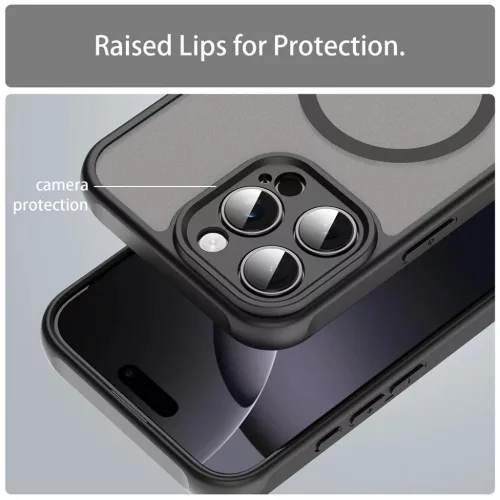  Techsuit - HaloFrost II MagSafe - iPhone 16 Pro Max - Fekete tok-5949419296930 6 kép