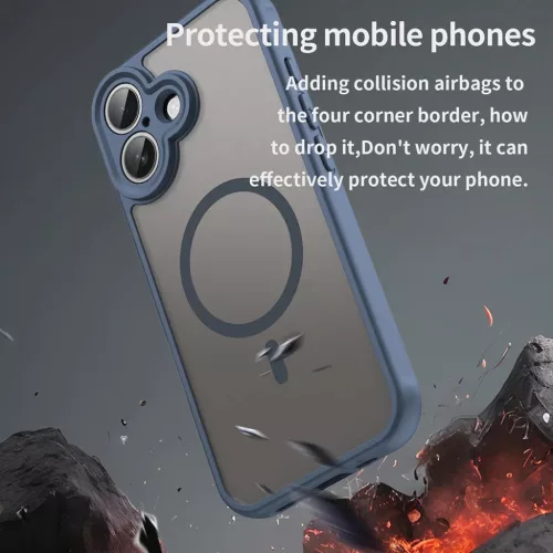  iPhone 17 Tengerészkék Techsuit - HaloFrost II MagSafe tok-5949419296879 4 kép