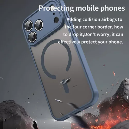  iPhone 17 Pro Max Techsuit - HaloFrost II MagSafe Tengerészkék tok-5949419296794 4 kép