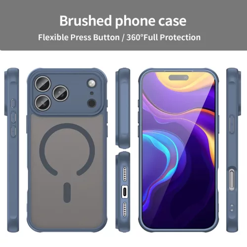  iPhone 17 Pro Max Techsuit - HaloFrost II MagSafe Tengerészkék tok-5949419296794 5 kép