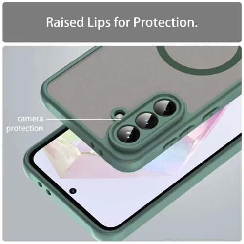  Samsung Galaxy A56 5G Zöld Techsuit HaloFrost II MagSafe tok-5949419296244 6 kép