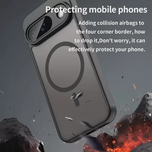  Techsuit - HaloFrost II MagSafe - Google Pixel 9 - Fekete tok-5949419295971 5 kép
