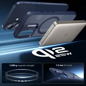  iPhone 17 Matt Kék ESR Klasszikus Hibrid HaloLock tok-4894240288238 2 kép