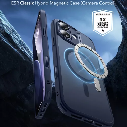  iPhone 17 Matt Kék ESR Klasszikus Hibrid HaloLock tok-4894240288238 5 kép