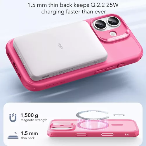  Apple iPhone 17 Matt Rózsaszín ESR Klasszikus Hibrid HaloLock tok-4894240288191 2 kép