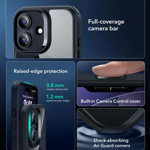  iPhone 17 Átlátszó Fekete ESR Klasszikus Hibrid HaloLock tok-4894240282953 5 kép