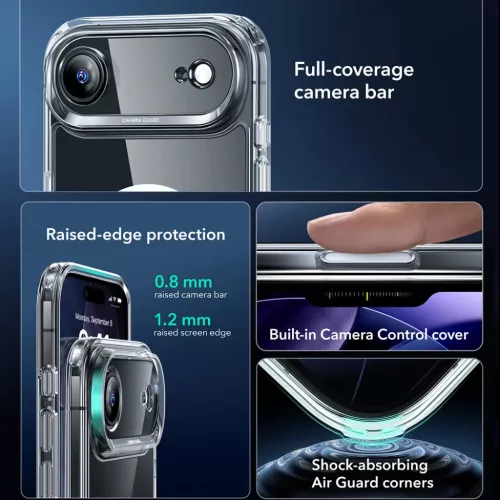  iPhone 17 Air Átlátszó ESR Klasszikus Hibrid HaloLock tok-4894240282915 3 kép