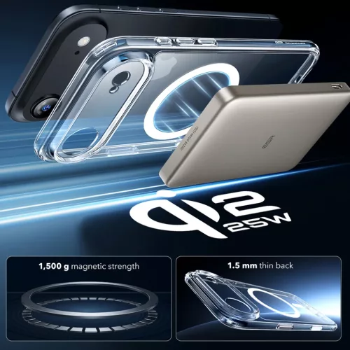  iPhone 17 Air Átlátszó ESR Klasszikus Hibrid HaloLock tok-4894240282915 4 kép