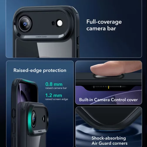  iPhone 17 Air Átlátszó Fekete ESR Klasszikus Hibrid HaloLock tok-4894240282991 5 kép