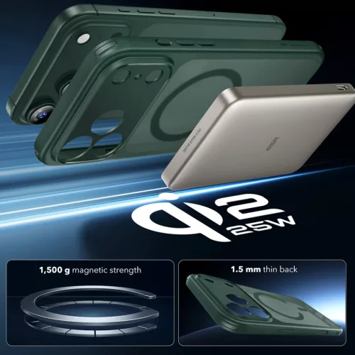 iPhone 17 Pro ESR Classic Hybrid HaloLock - Matt Zöld tok-4894240289334 2 kép