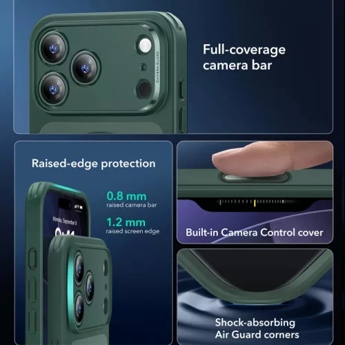 iPhone 17 Pro ESR Classic Hybrid HaloLock - Matt Zöld tok-4894240289334 3 kép