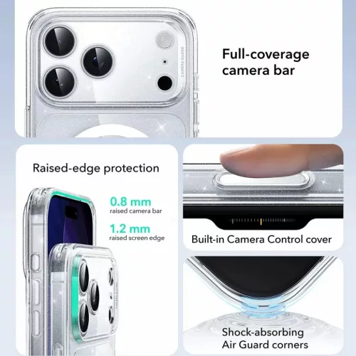 iPhone 17 Pro Tiszta Csillám ESR - Classic Hybrid HaloLock tok-4894240289310 4 kép