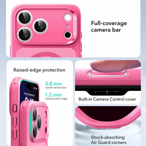  iPhone 17 Pro Max Matt Rózsaszín ESR Klasszikus Hibrid HaloLock tok-4894240288276 5 kép