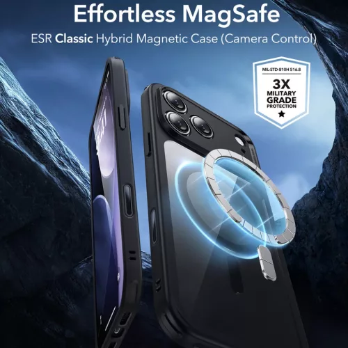  iPhone 17 Pro Max Átlátszó Fekete ESR Klasszikus Hibrid HaloLock t-4894240283233 3 kép