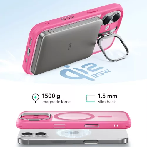  iPhone 17 Matt Rózsaszín ESR Klasszikus Hibrid HaloLock Kitámaszt�-4894240288436 6 kép
