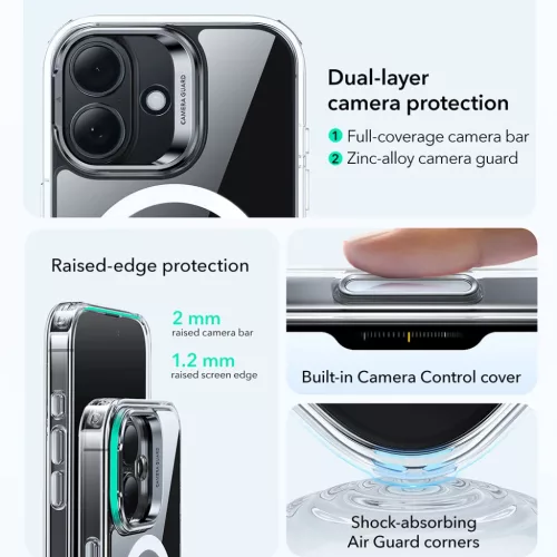  iPhone 17 Átlátszó ESR Klasszikus Hibrid HaloLock Kitámasztó tok-4894240283035 3 kép