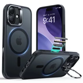   iPhone 17 Frosted Black ESR - Classic Hybrid HaloLock Kickstand tok