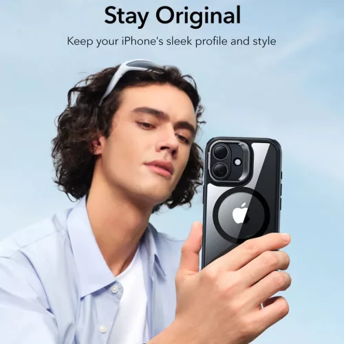  iPhone 17 Átlátszó Fekete ESR Klasszikus Hibrid HaloLock Kitámasz-4894240283073 6 kép