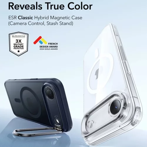  iPhone 17 Air - Fagyos Kék ESR - Classic Hybrid HaloLock Kitámaszth-4894240288337 3 kép