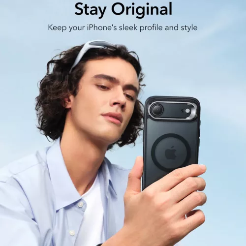 iPhone 17 Air - Matt Fekete ESR Classic Hybrid HaloLock Kickstand tok-4894240283110 5 kép