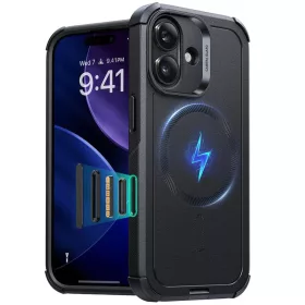  iPhone 17 Fekete ESR Cyber Halolock tok