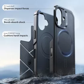  iPhone 17 Fekete ESR Cyber Halolock tok-4894240289839 2 kép