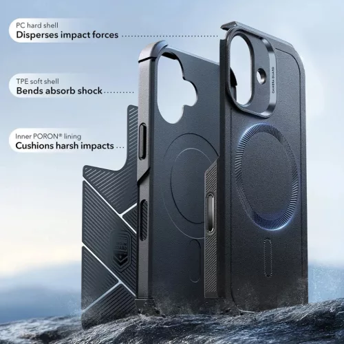  iPhone 17 Fekete ESR Cyber Halolock tok-4894240289839 2 kép
