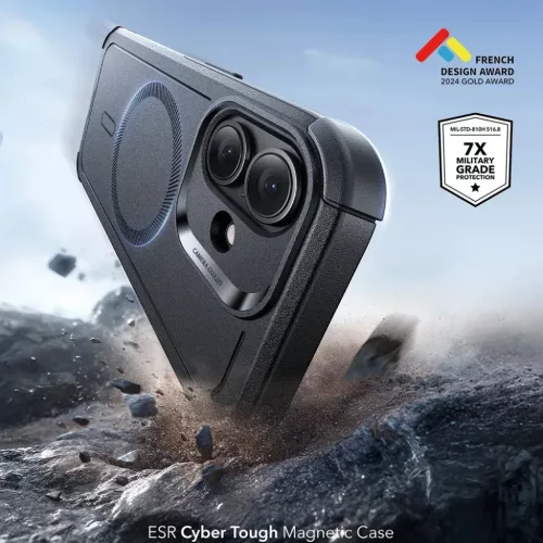  iPhone 17 Fekete ESR Cyber Halolock tok-4894240289839 3 kép