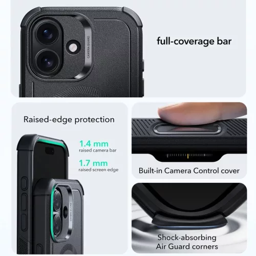  iPhone 17 Fekete ESR Cyber Halolock tok-4894240289839 4 kép