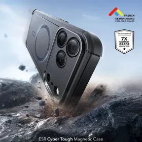 iPhone 17 Pro Max Fekete ESR Cyber Halolock tok-4894240290132 2 kép