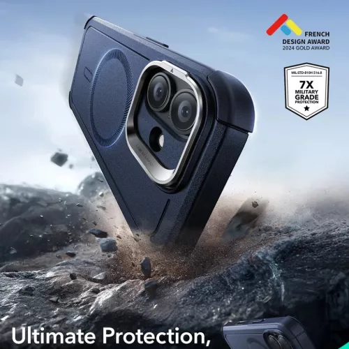  iPhone 17 Kék ESR Cyber Armor Kitámasztós tok-4894240283691 4 kép