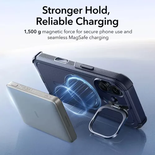  iPhone 17 Kék ESR Cyber Armor Kitámasztós tok-4894240283691 5 kép