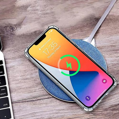  iPhone 13 MagSafe Kompatibilis Ütésálló Átlátszó Szilikon Tok -5949419301375 5 kép