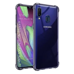  Samsung Galaxy A40 Smoke Black Techsuit Shockproof Clear Silicone tok