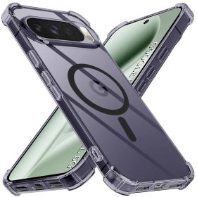   Google Pixel 10 Pro XL Techsuit - Shockproof Clear Silicone MagSafe tok - Smoke Black