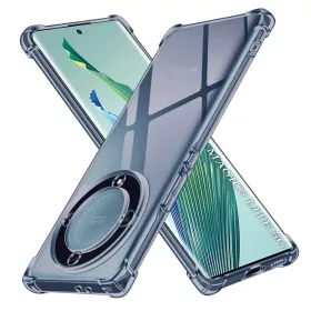    Honor Magic5 Lite - Ütésálló Átlátszó Szilikon Tok - Füst Fekete tok